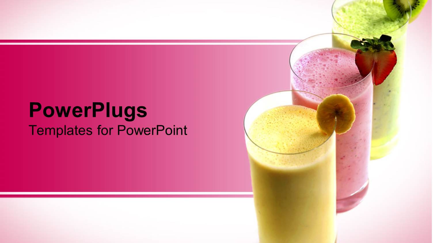 Smoothies with Fruit, Banana, Strawberry, Kiwi