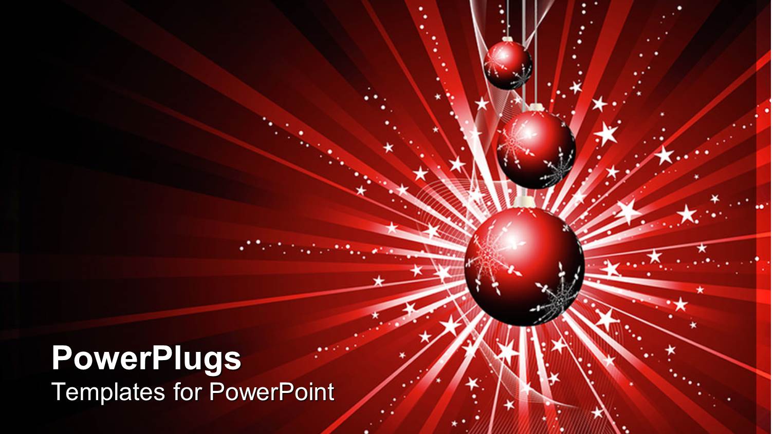 Snow Flakes with Christmas Balloons on Red Background