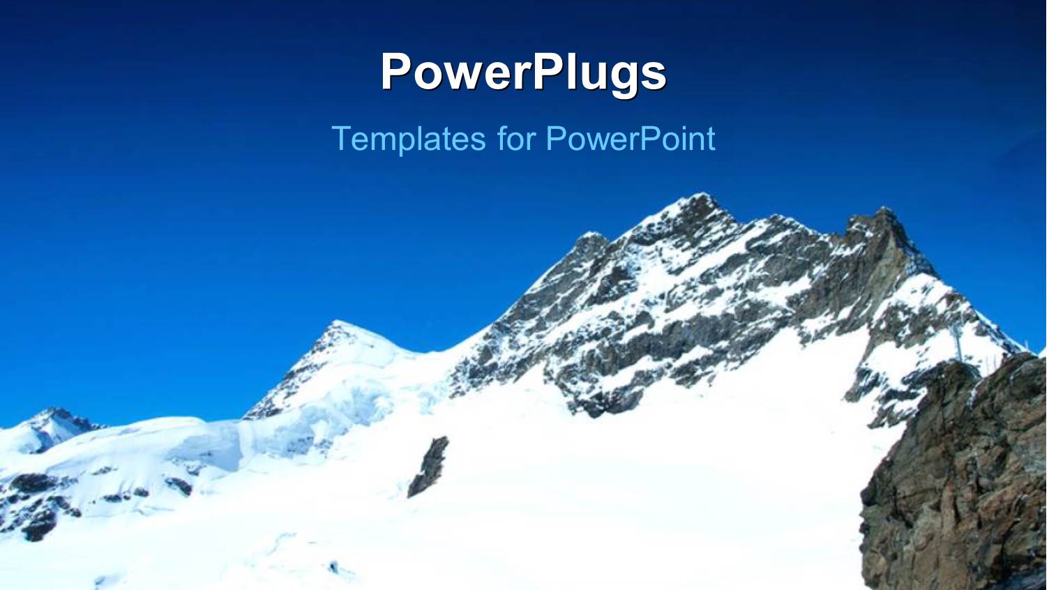 a Snow Peek with Bluish Background and Place for Text