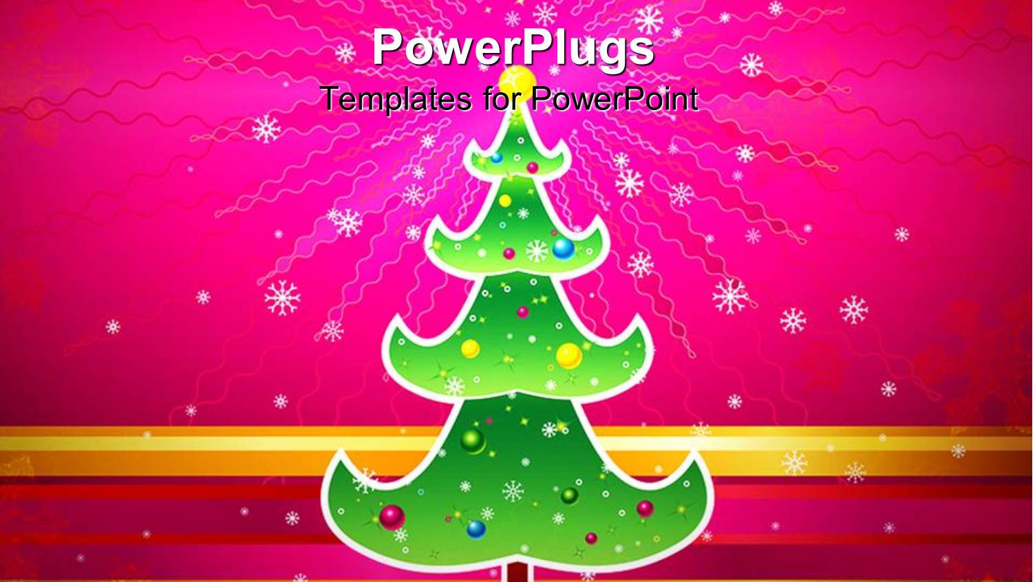 Snowflakes Dropping of Decorated Christmas Tree