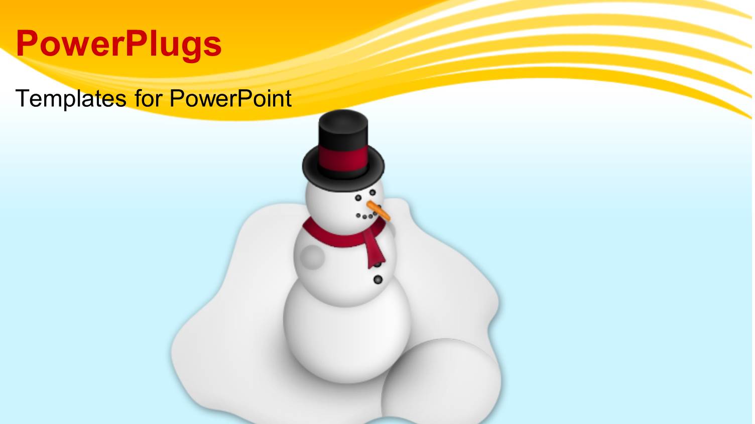 a Snowman with Ice in the Background and Place for Text