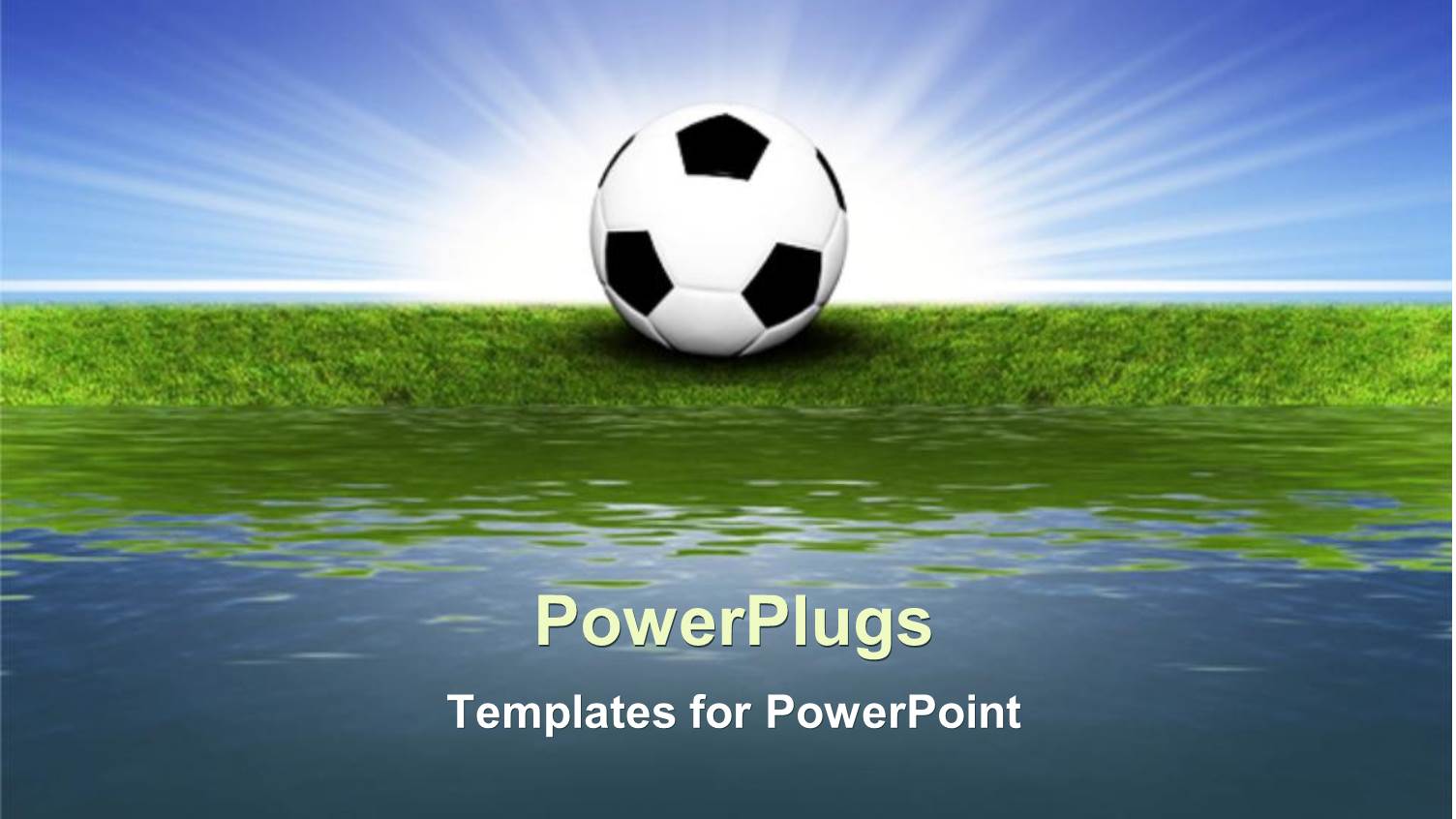 Soccer Ball Sitting in Grass Next to Water