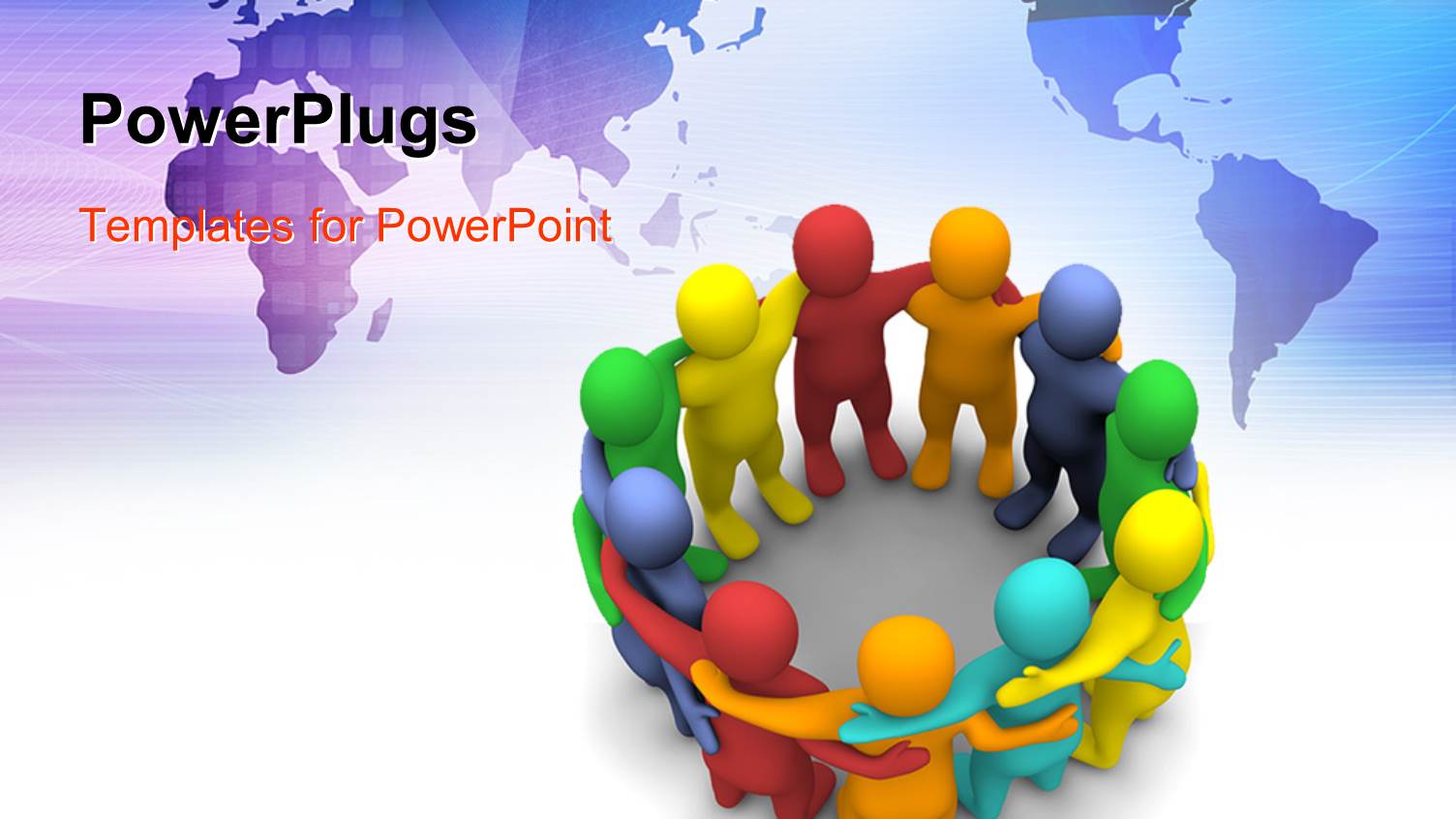 a Number of Colorful People Together with Globe in Background