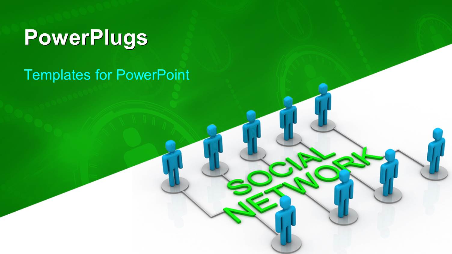 Nine Blue Colored 3D Characters Standing Round Text that Spell Out the Words 