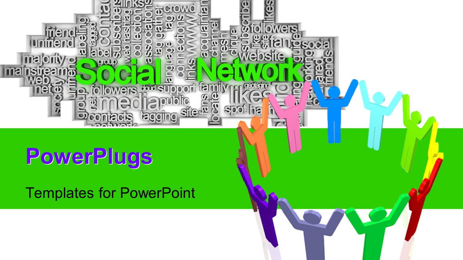 some Multicolored 3D Characters Standing in a Circle with their Hands Together