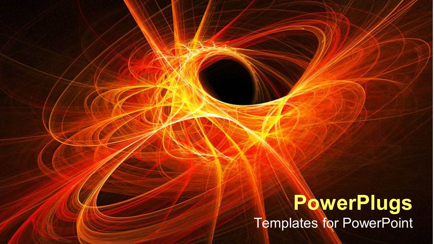 Space Flame Rays Circle on Dark Background