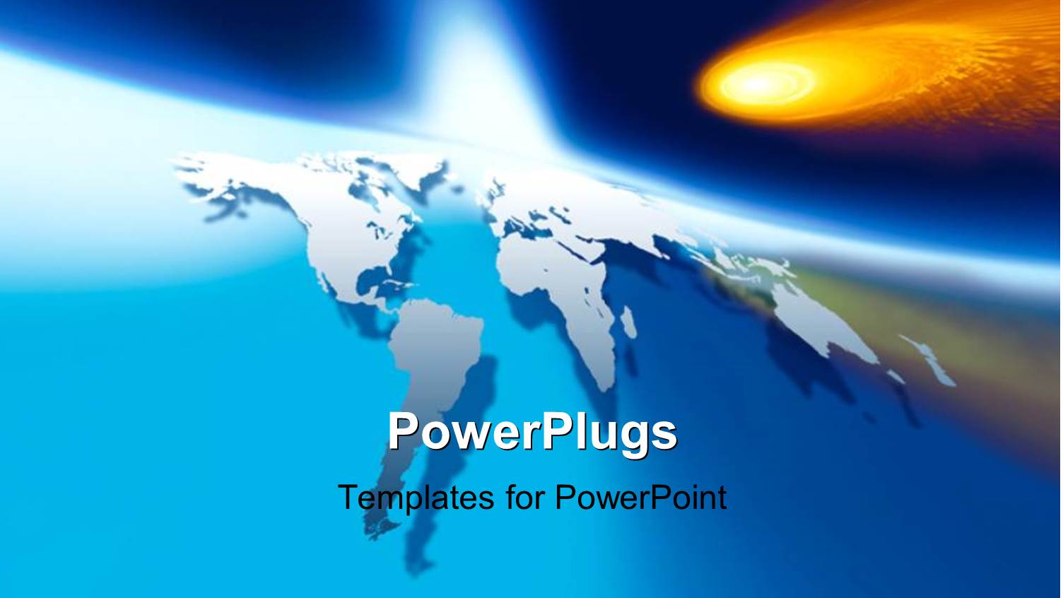 Space View - 3D Map of the World with a Fireball