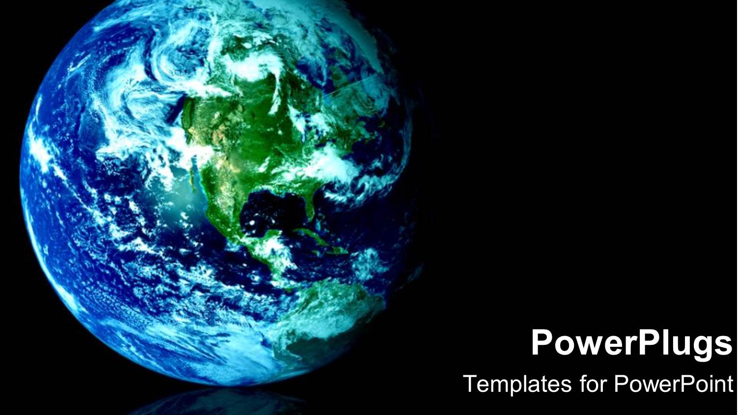 Space View of Blue and Green World as a Globe on a Background