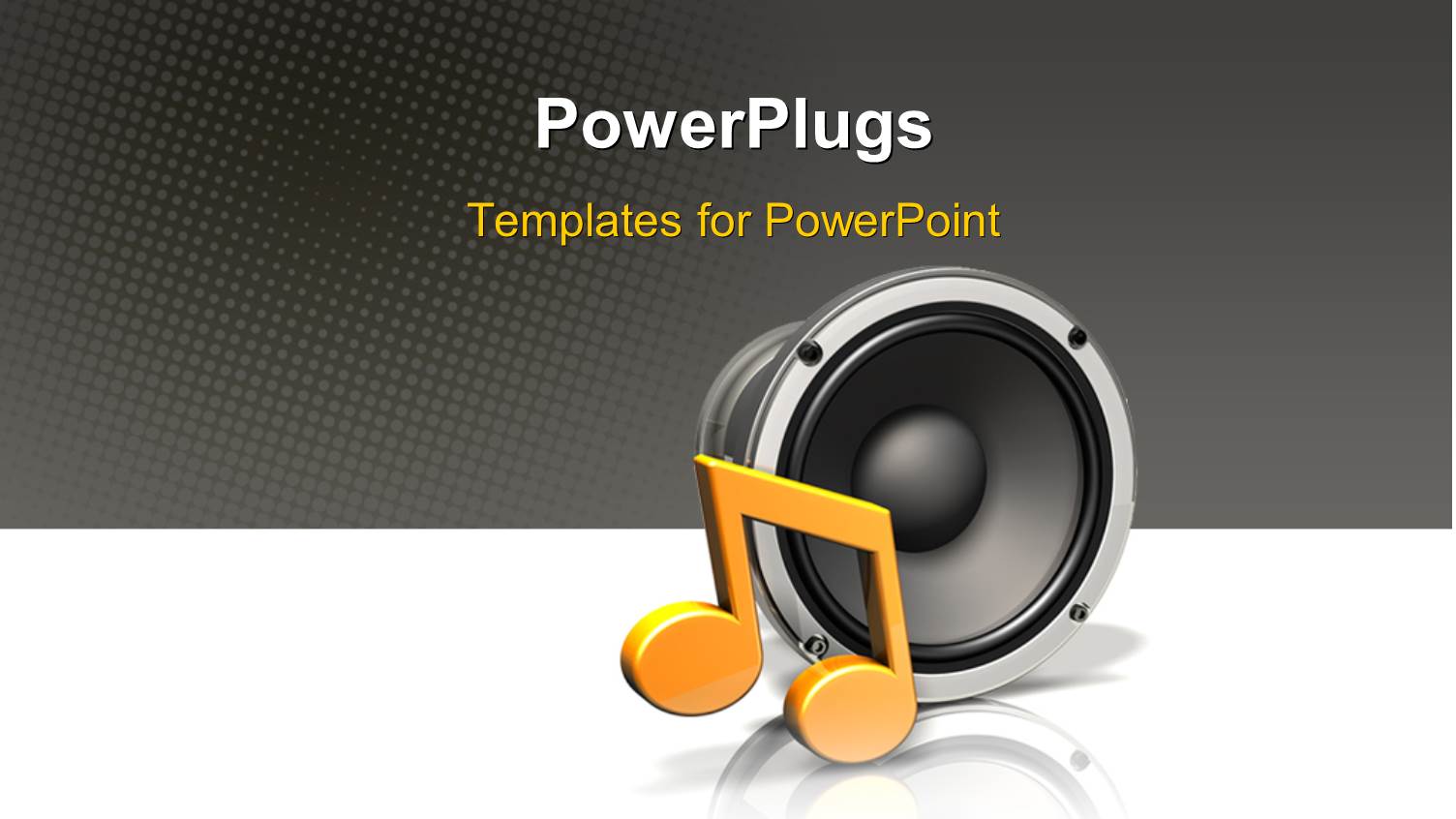 a Speaker and a Musical Note on a Black and White Background