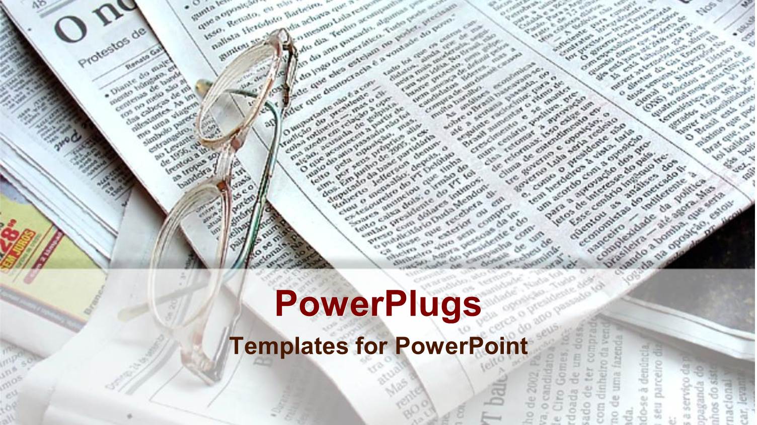 Spectacles on Several Sheets of News Paper