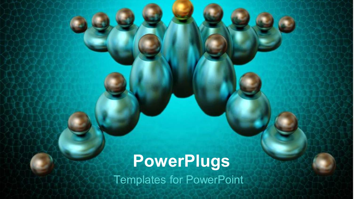 Spheres with Round Balls on Top Arranged in Star Shape