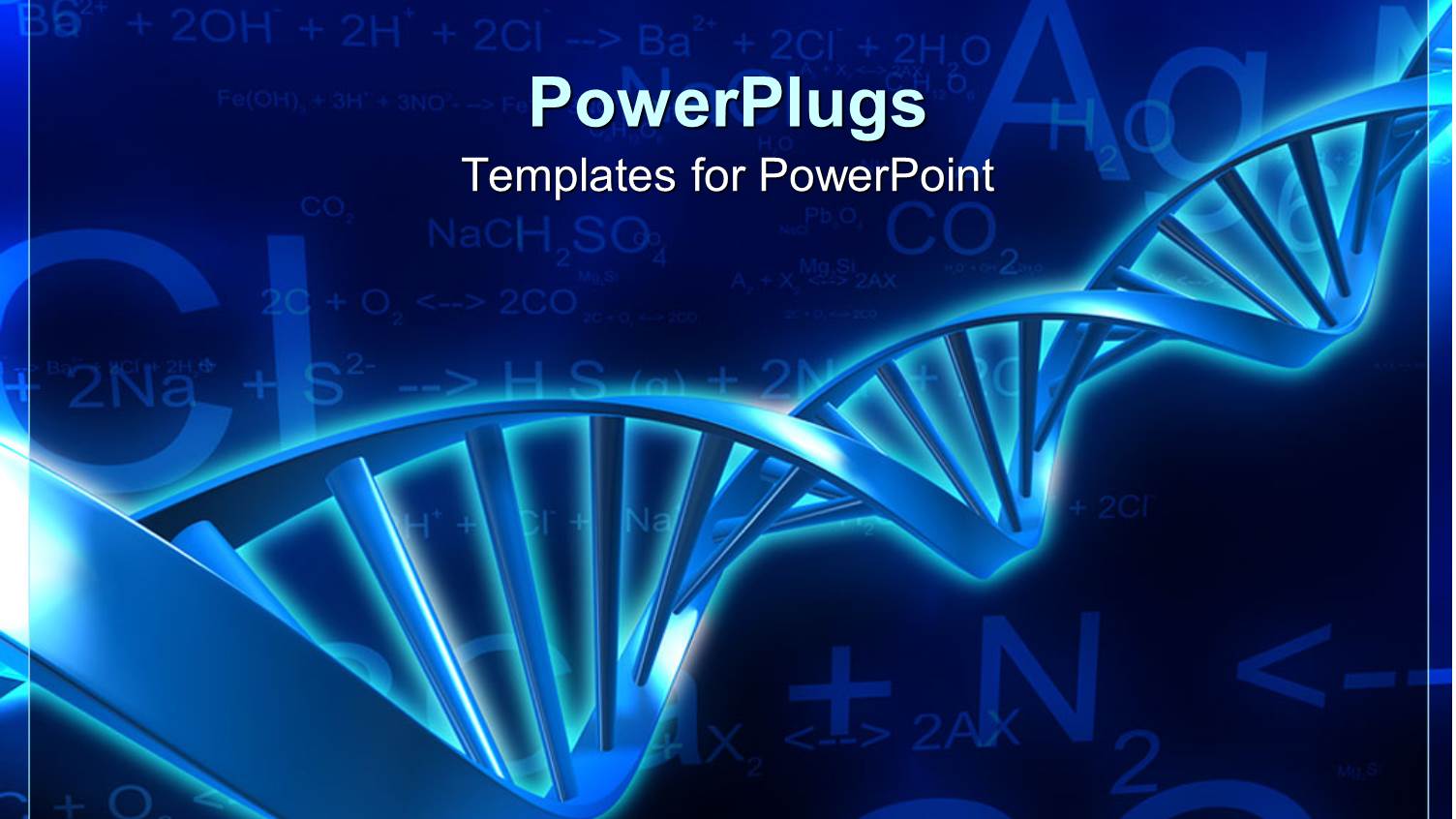 Spiral Molecular Blue DNA Strand on Blue Background with Calculations