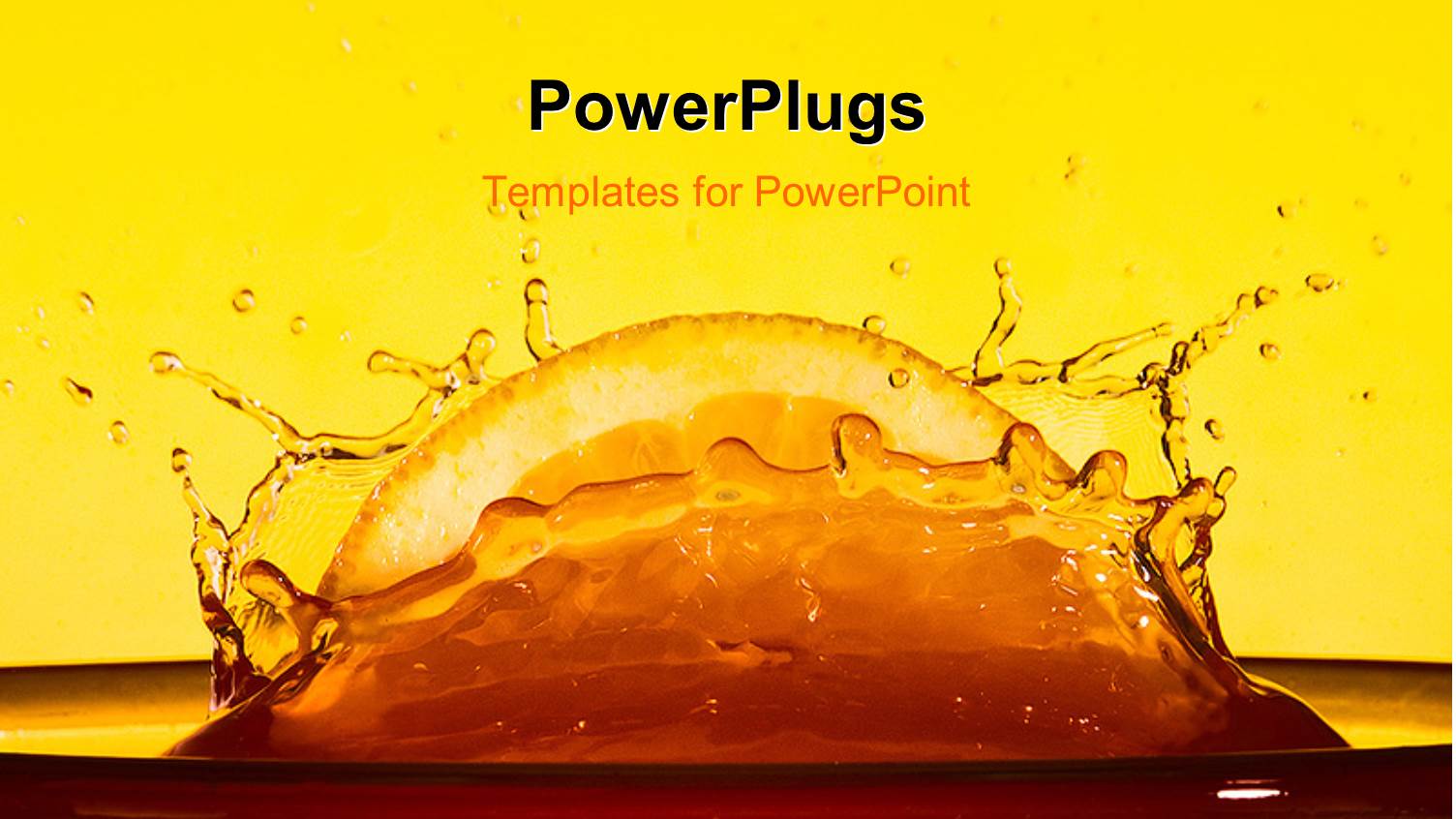 Splash Caused by Dropping Slice of Orange in Juice