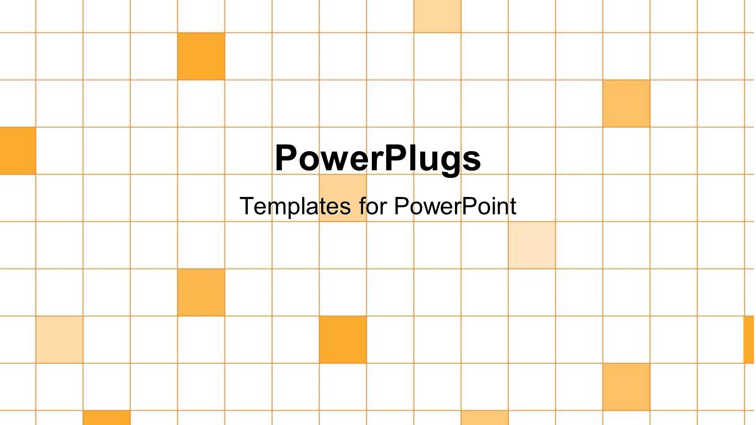 Squared Background with Orange Filled Boxes on White Background