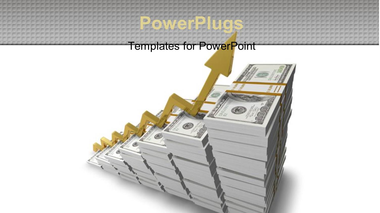 a Stack of Ascending Dollar Bills and an Arrow