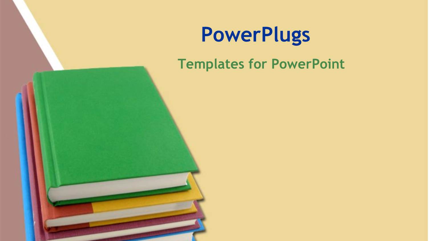 a Stack of Four Colorful Books on a Cream Colored Background