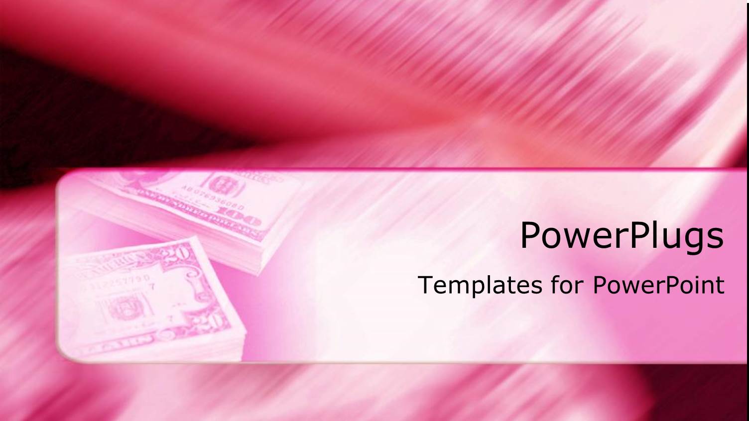 Stacks of Dollar Bills Moving with Great Speed in Pink Theme