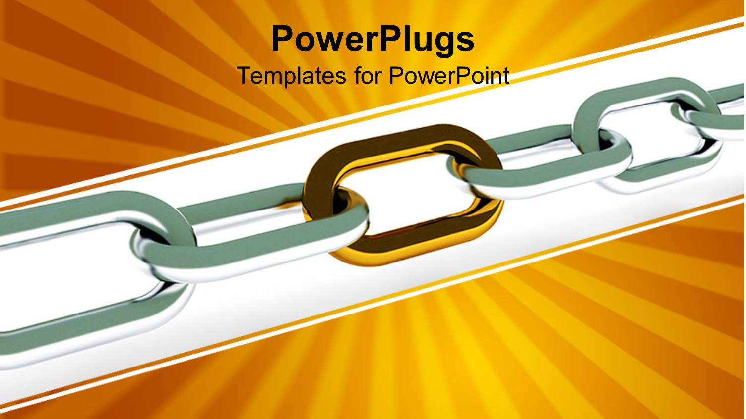 a Stainless Steel Chain with Golden Background