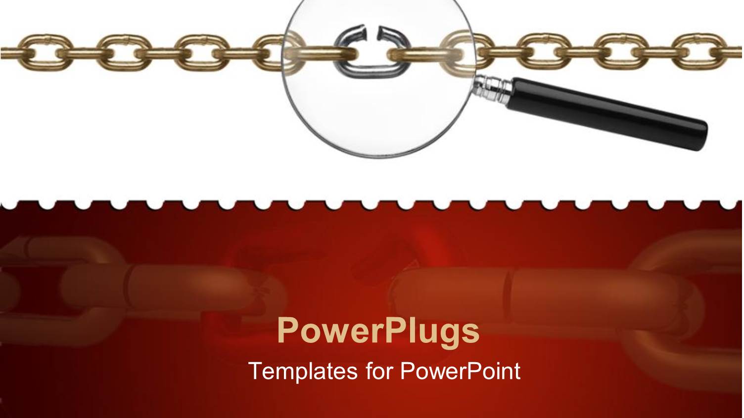 a Stainless Steel Chain with a Magnifying Glass