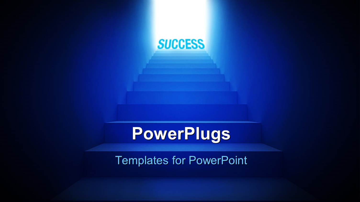 Staircase to Success with Bright Light