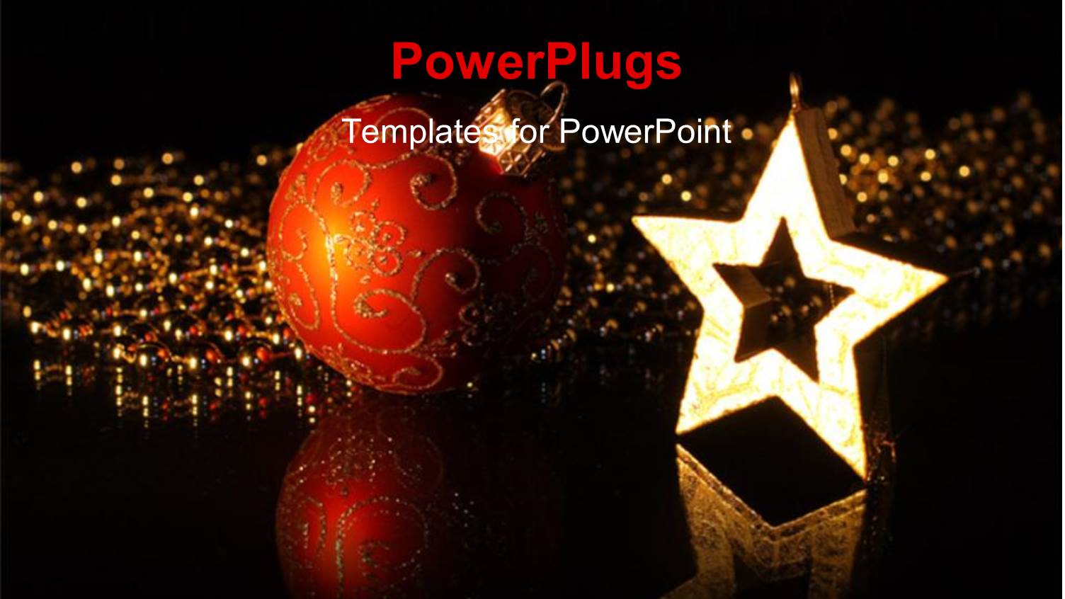 a Star and a Decoration Ball with Blackish Background