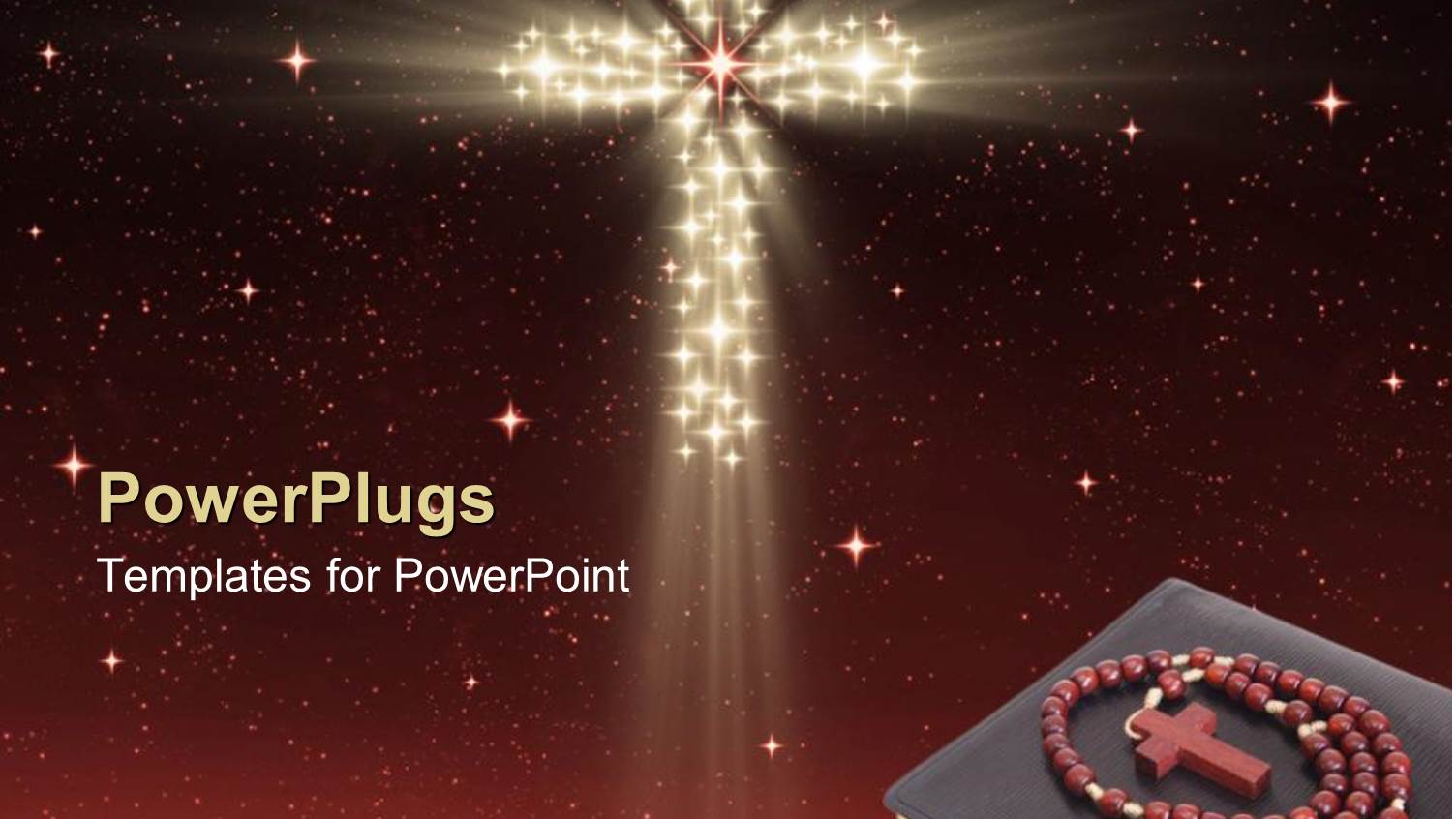 Starry Night Sky with Rosary on Bible