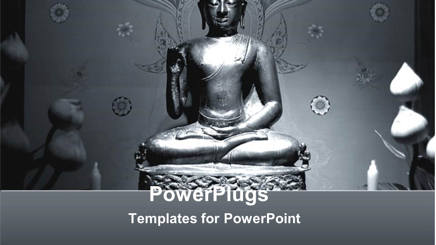 a Statue of Buddha with Grayish Background