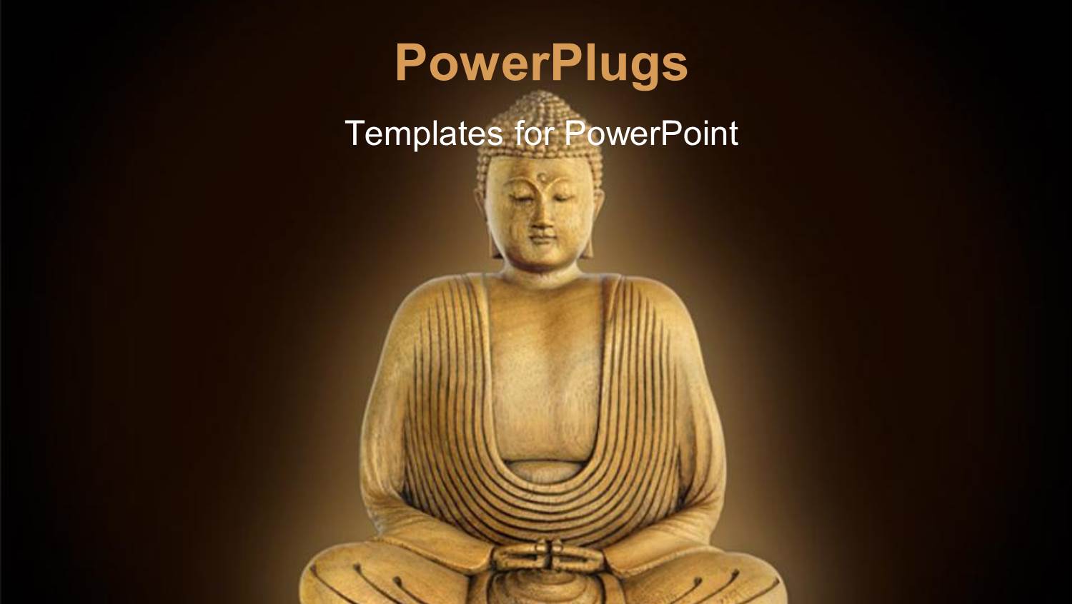 Statue of Buddha in Meditation Over Brown Surface with Dark Edges