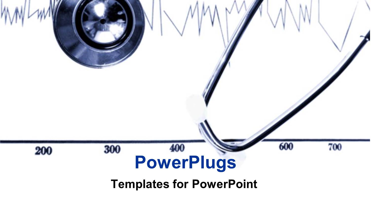 a Stethoscope and a Heartbeat Line Put Together in a Slide