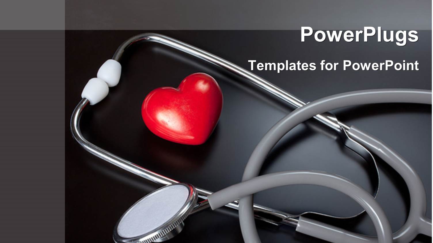 Stethoscope & Red Heart Over a Black Background