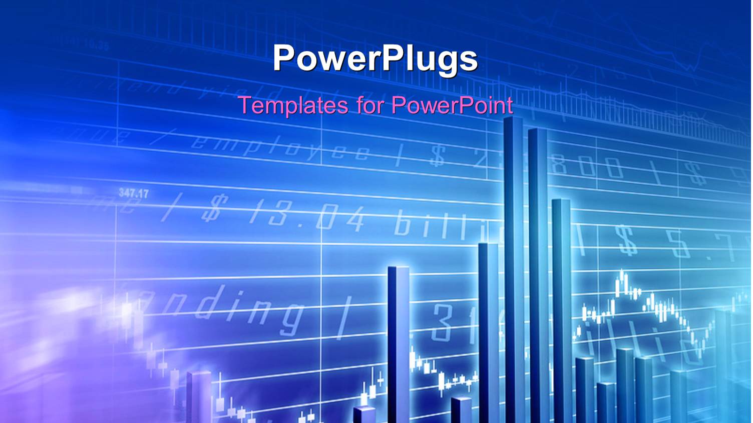 Stock Market Data Behind Blue Bar Chart