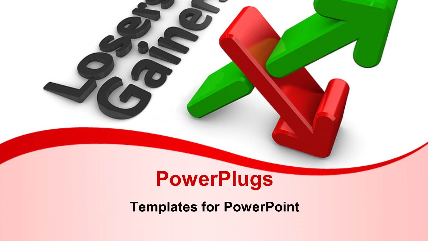 Stock Market Depiction with Red and Green Arrow Depicting Lose and Gain