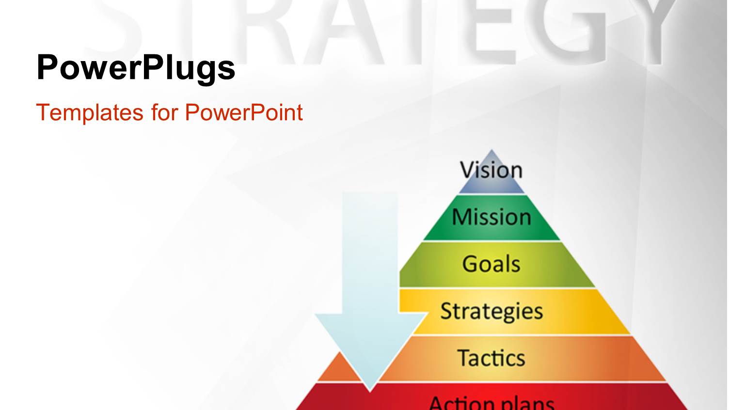 Strategy Pyramid Business Management Process Concept Diagram