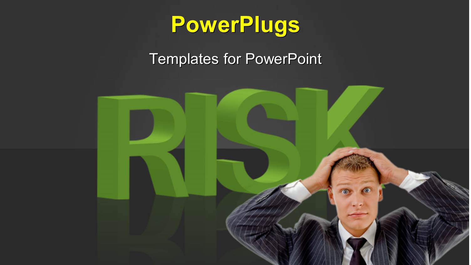 Stressed Out Businessman with Hands on Head Next to Word Risk