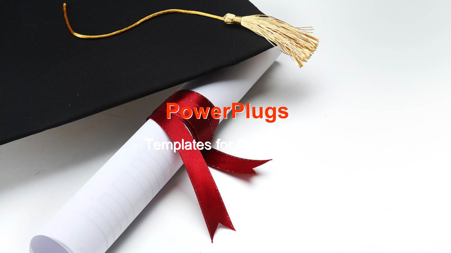 Success Achievement Graduation Hat Graduation Diploma Red Ribbon  Yellow Tassel
