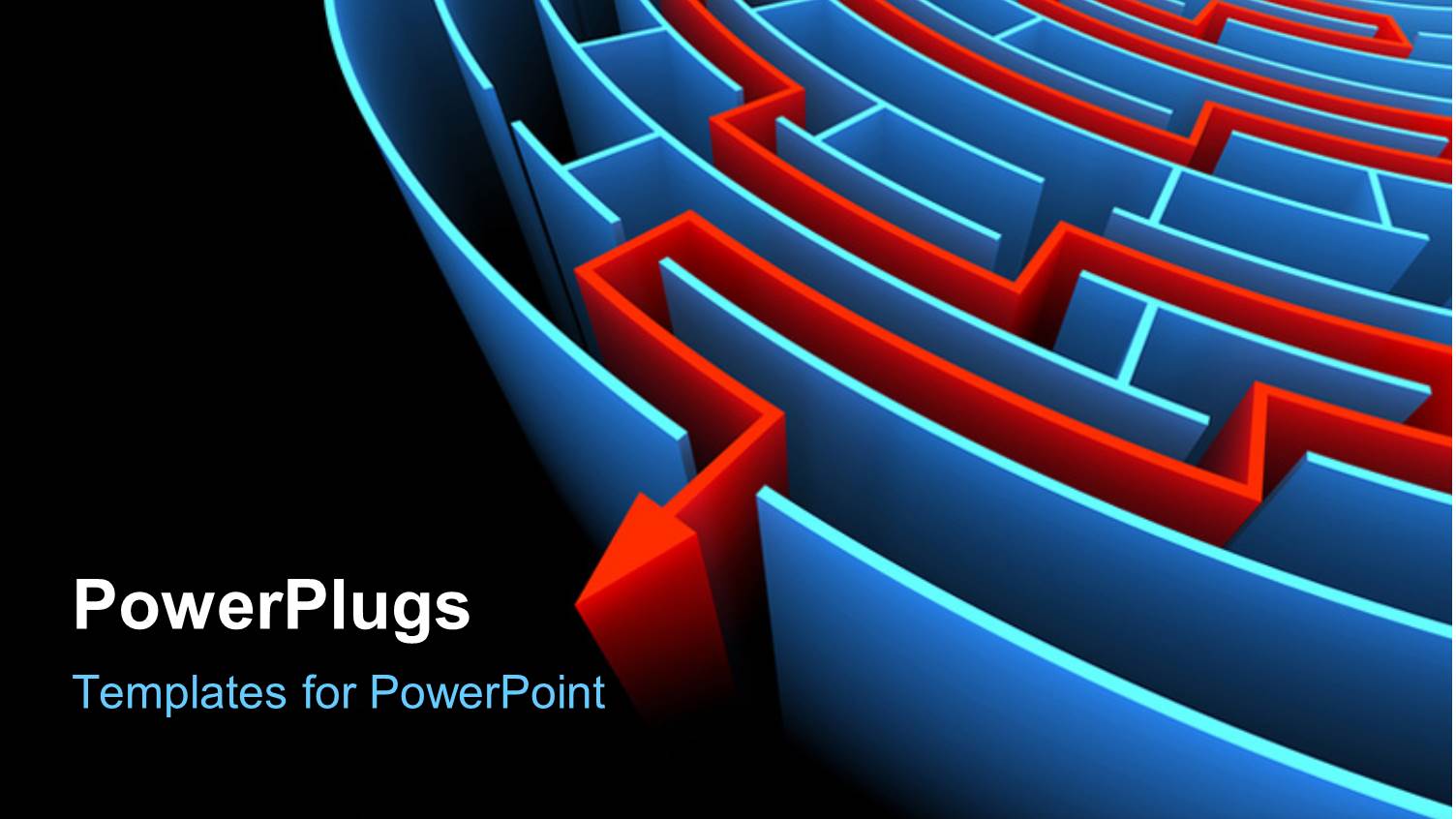 Success Concept, Finding the Exit in the Labyrinth with Black Color