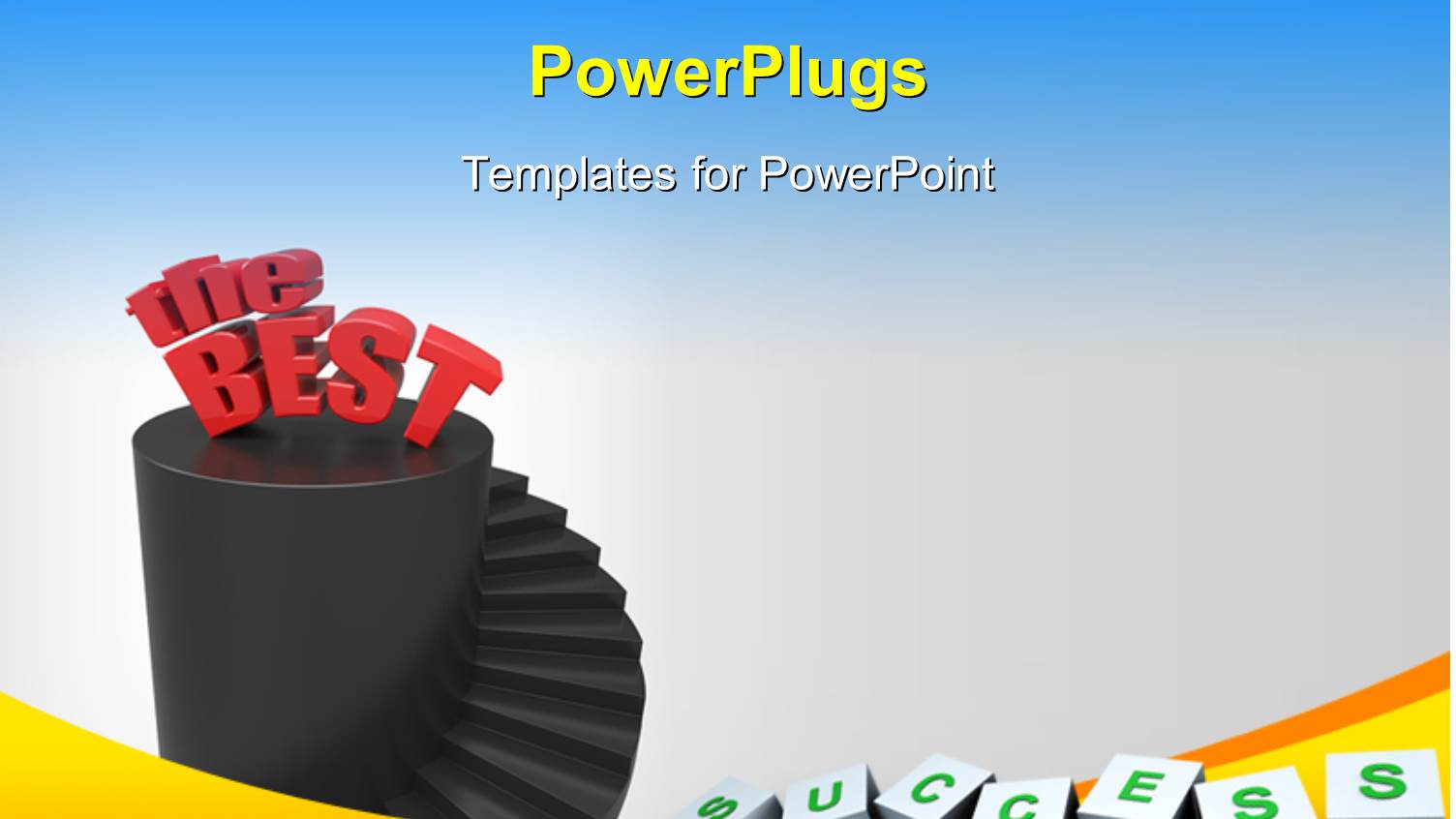 Success Ladder with Cubes Showing Success and Failure Face