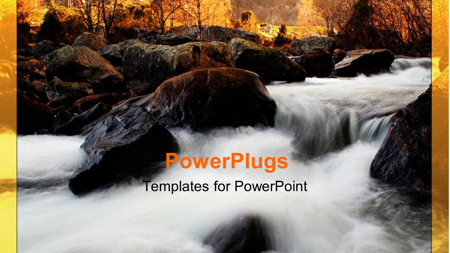 Sun Rise View of a River Flowing Down Rocks