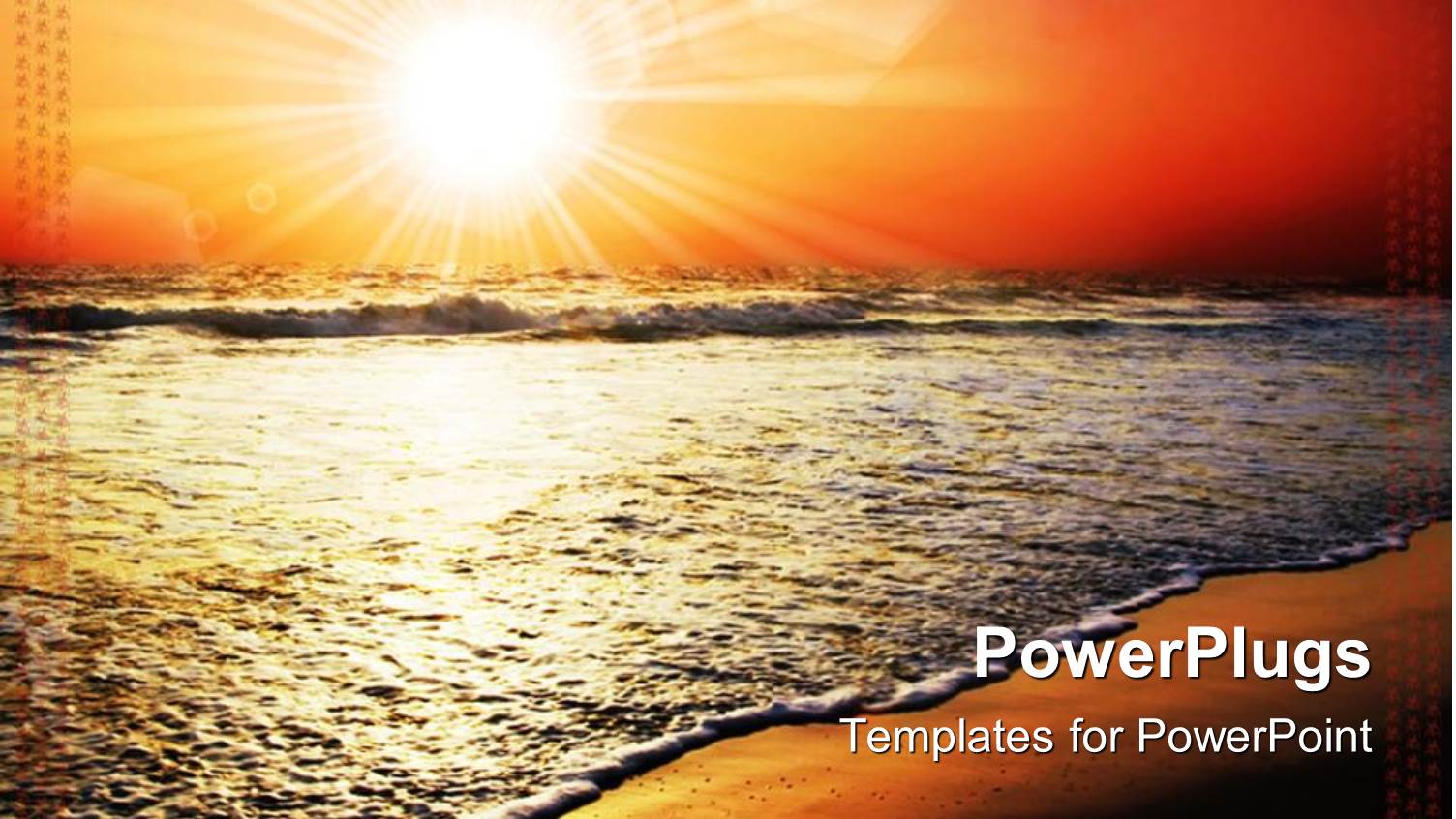 Sun Set View of the Shores of a Beach