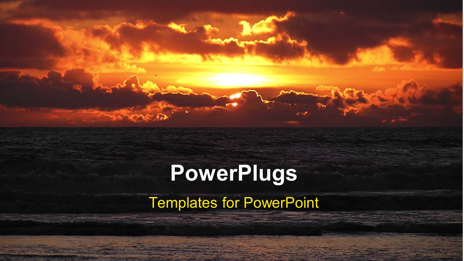 a Sunset in the Background with a Lot of Clouds