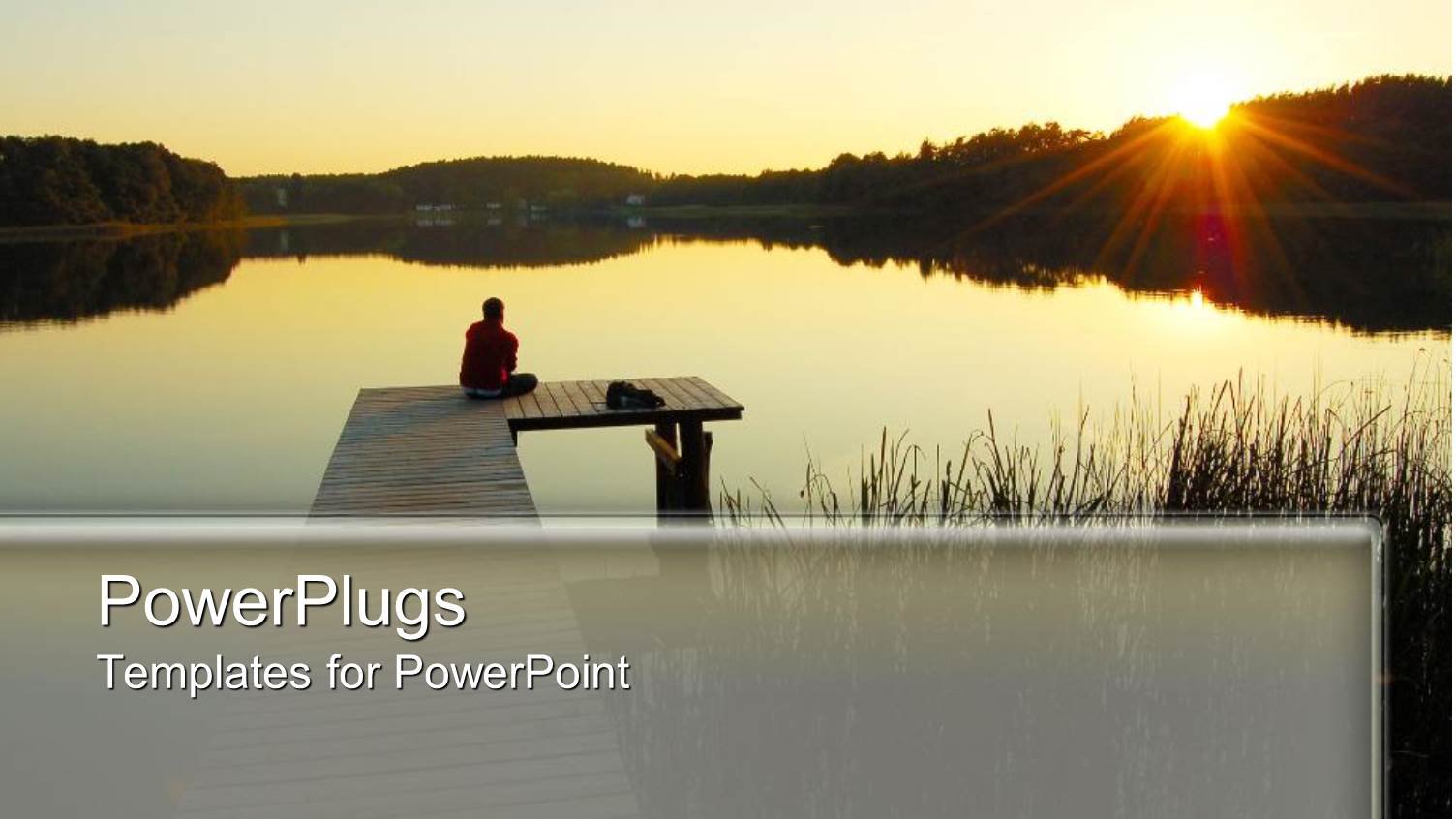 a Sunset Near the Lake with Sky in Background