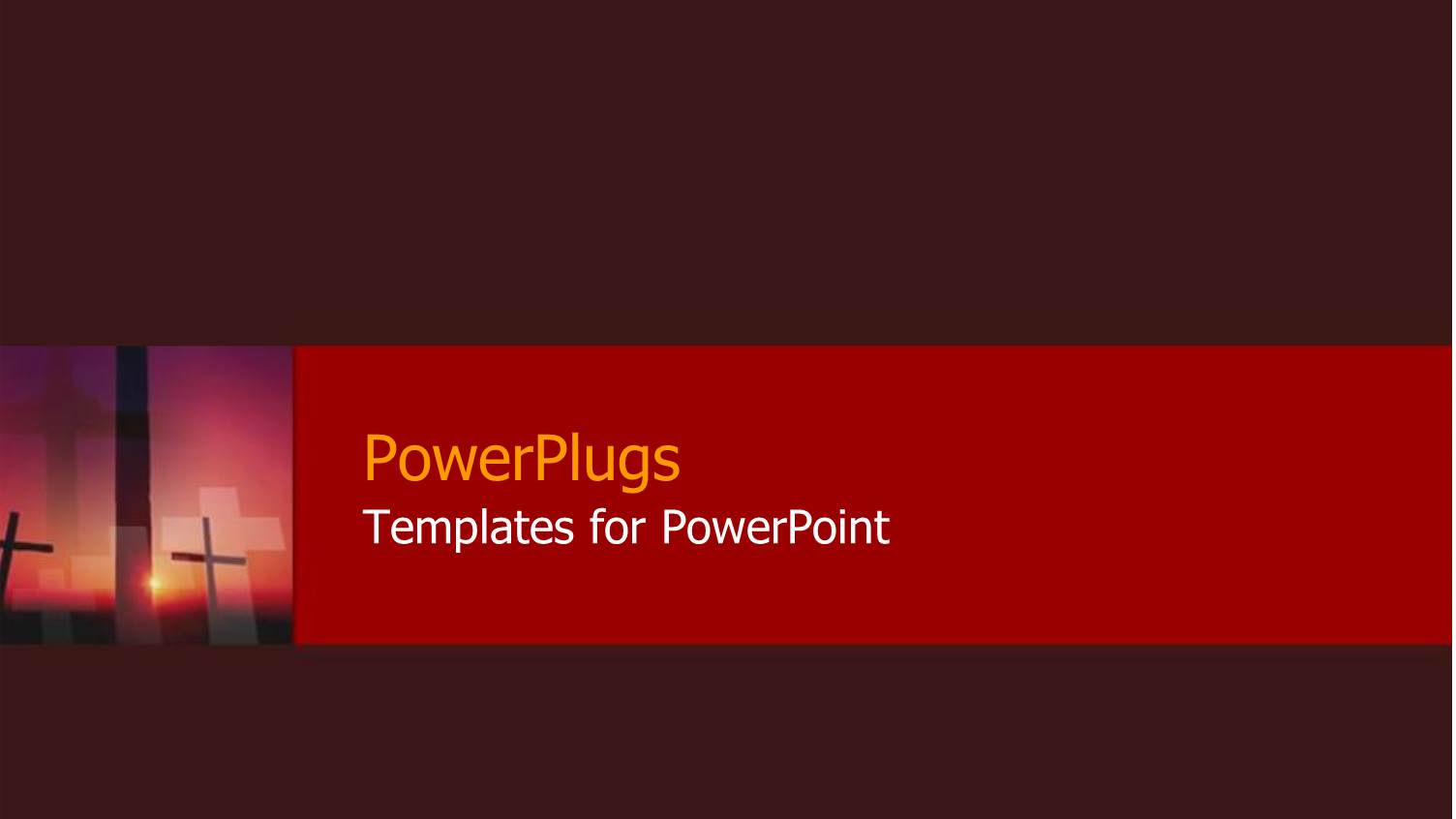 Sunset Overhead with Silhouette of Wooden Crosses in Background