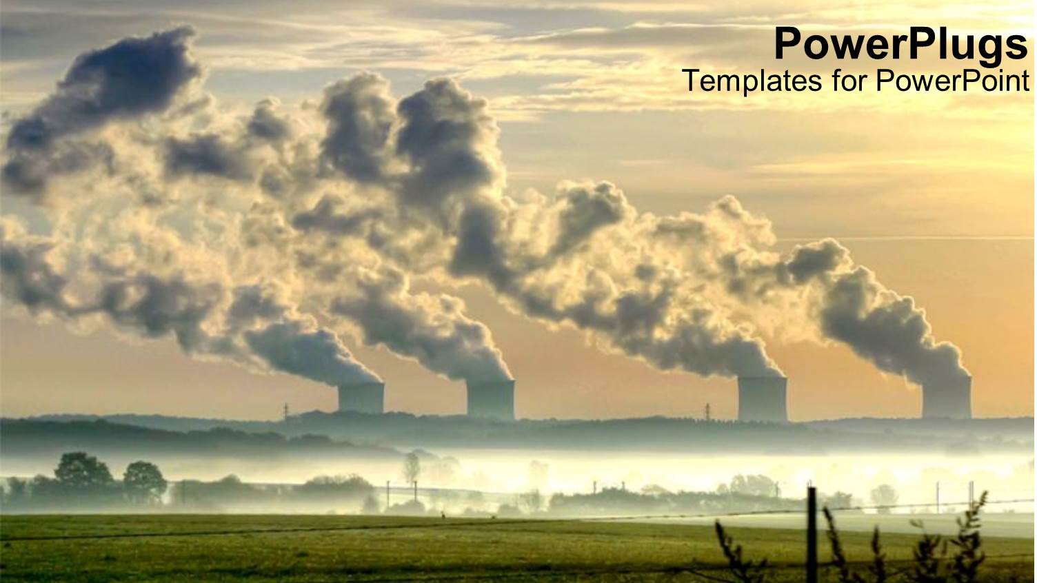 the Sunset View with Nuclear Power Stations