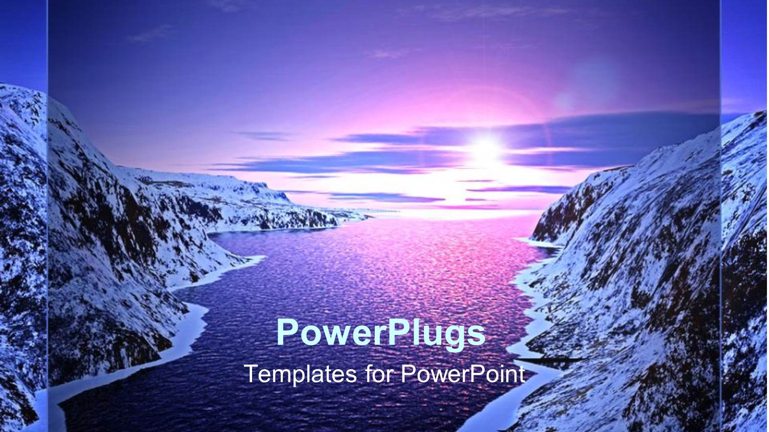 a Sunset View of Snow Melting on Two Mountains