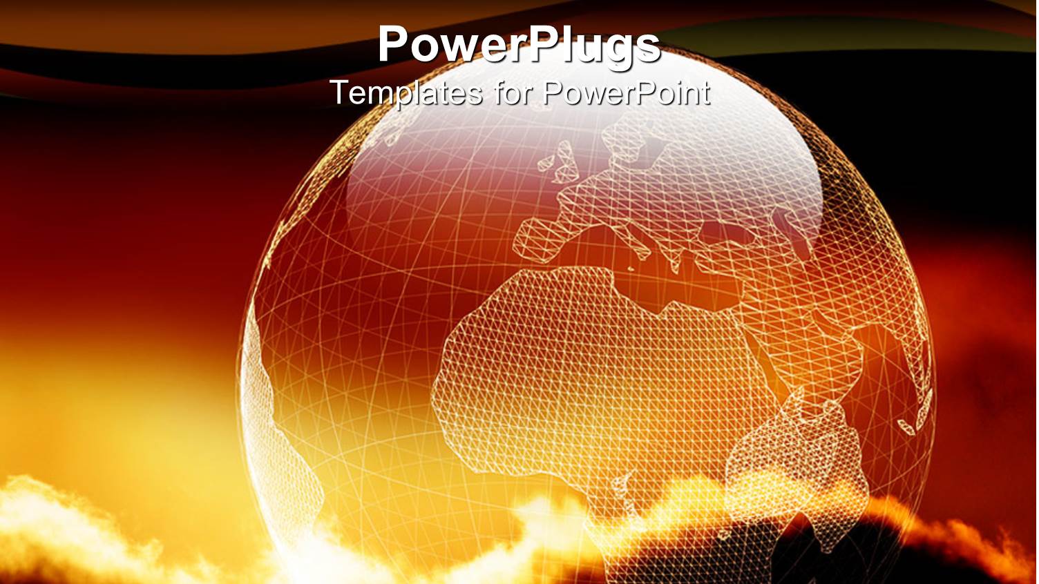 a Sunset View of a Transparent Earth Globe with Dark Clouds Above