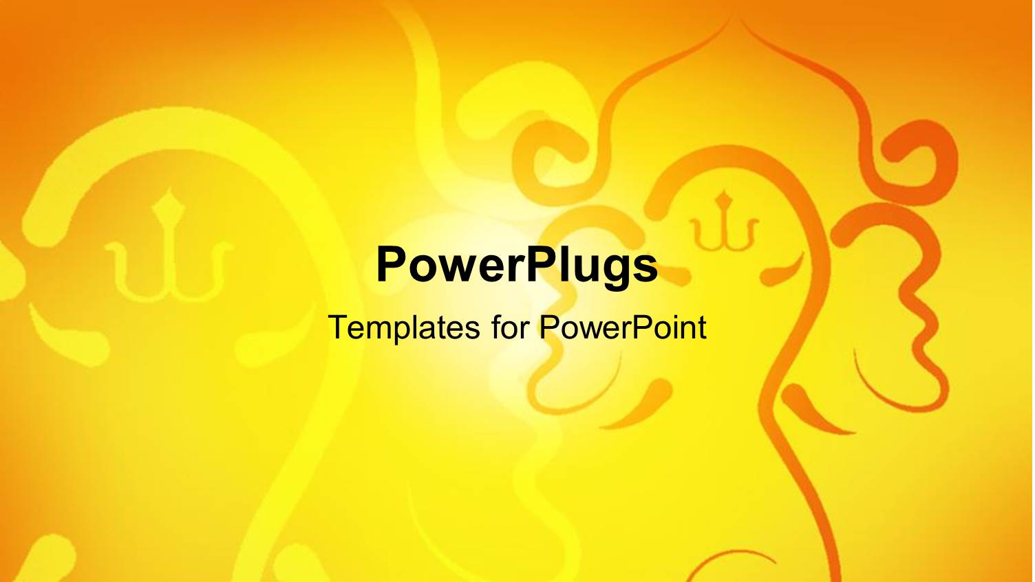 Sunshine in Yellow Background with Hindu Religious Symbols