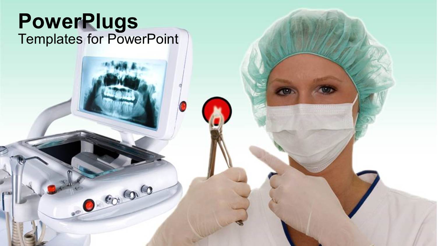 a Surgeon Holding Surgical Equipment and Machinery in the Background