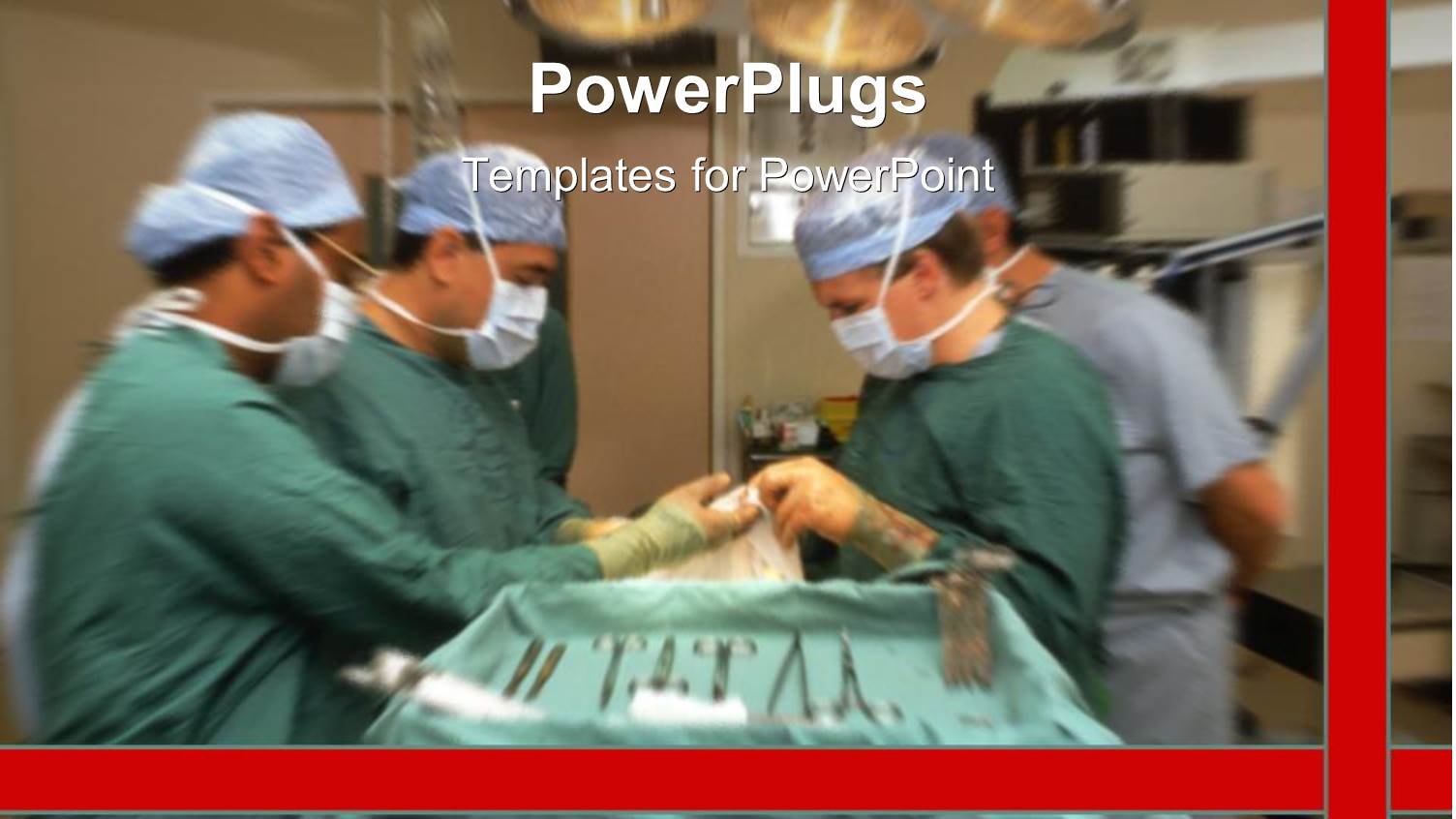 some Surgeons in a Theatre Performing an Operation on a Patient