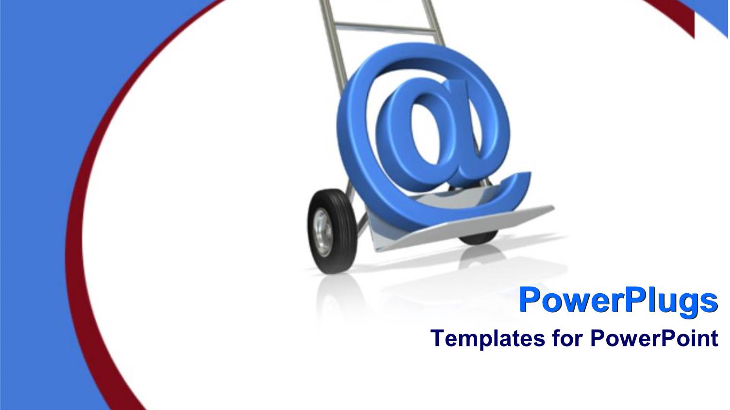 @ Symbol on Delivery Trolley, Email Delivery Trolley on White Background