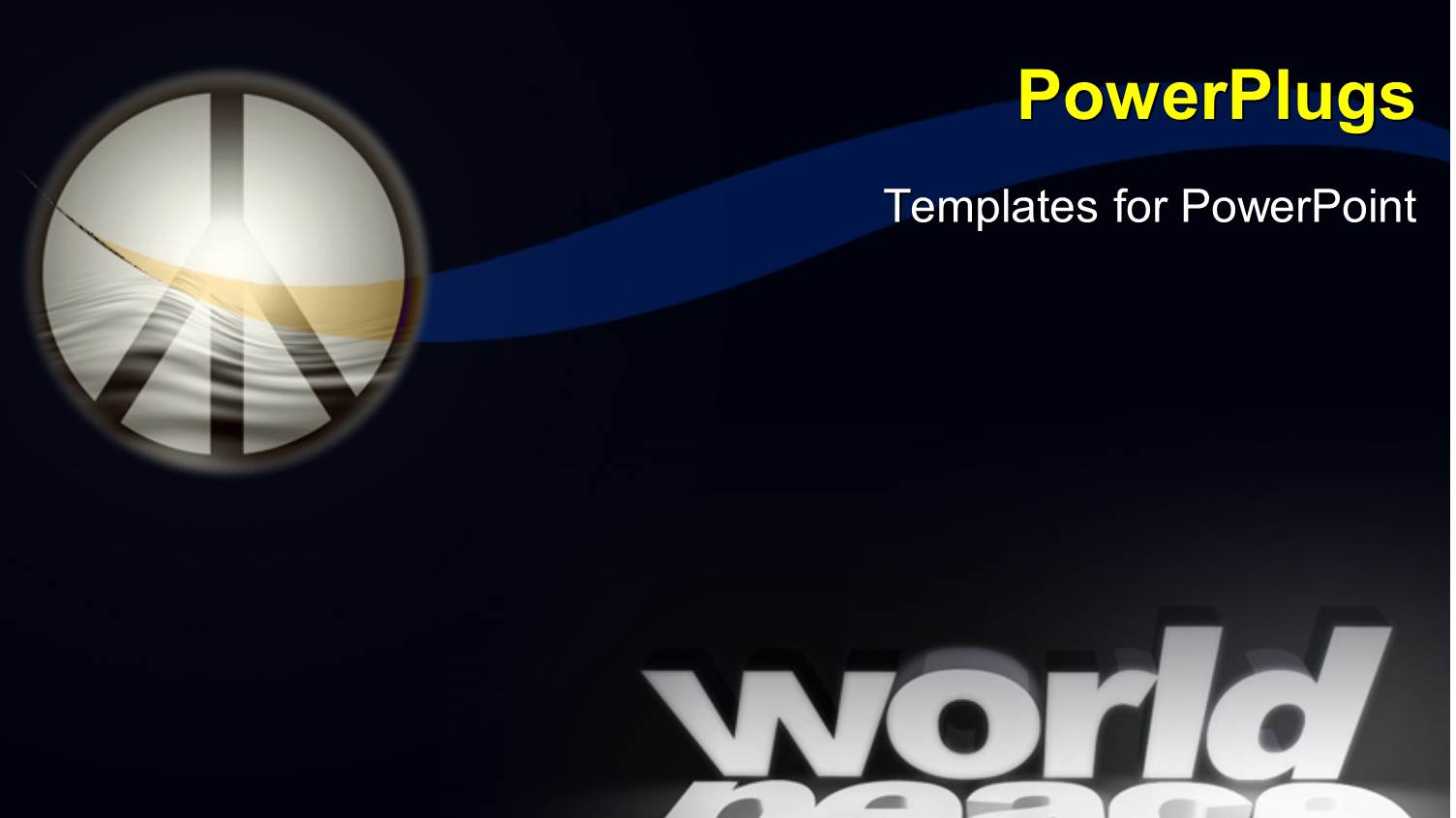 Symbol of Peace with Keywords in 3D Placed on Black Color